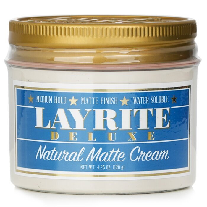 Layrite Natural Matte Cream (Medium Hold, Matte Finish, Water Soluble) 120g/4.25oz